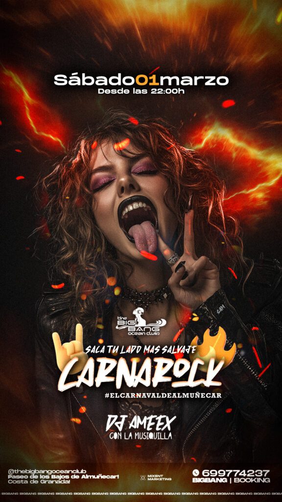 flyer concierto rock