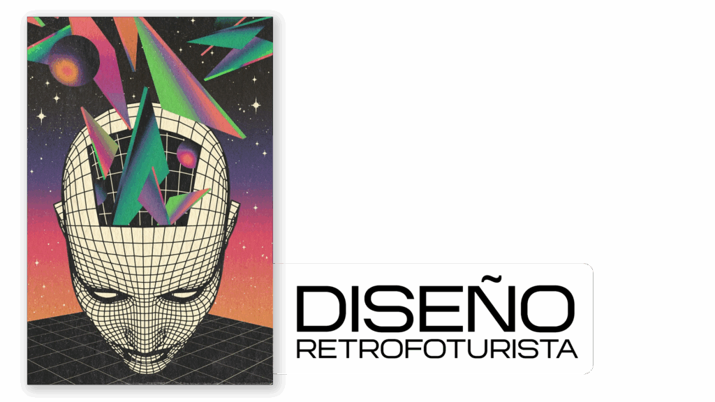ejemplo diseño retrofoturista