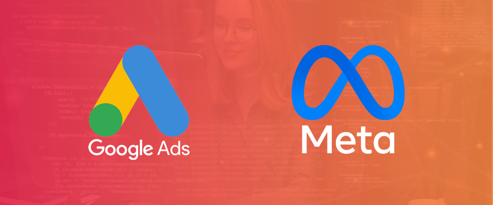 logo meta y Google Ads