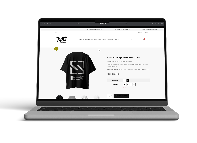 portatil mostrando la web de bro urban realizada por mixent